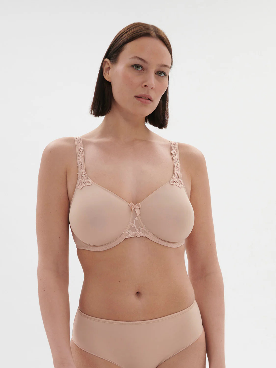 Andora Unpadded Minimizer Bra front picture with matching underwear ( sold separately)