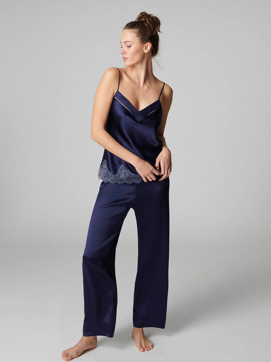 Dream Silk Trousers front picture with matching camisole (sold separately)