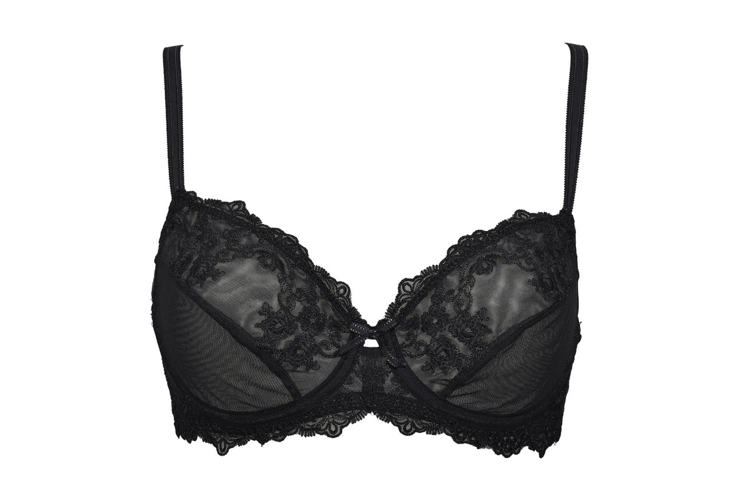 This Glam line embroidery unpadded bra from SIeLEI Italy is a supportive, lightweight and comfortable everyday wear.