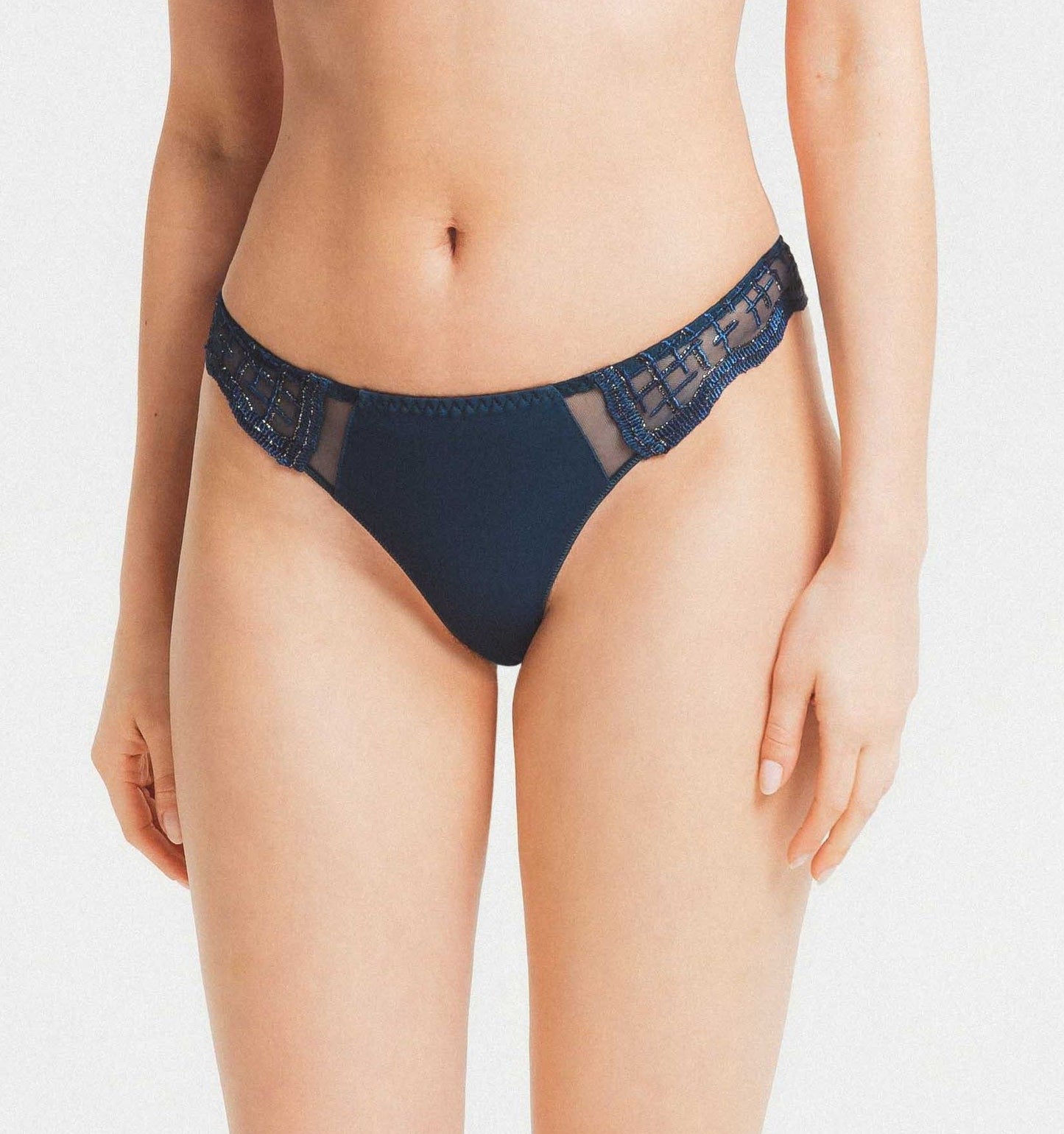 Louisa Bracq Matrix Embroidery Tanga | Di Moda Lingerie