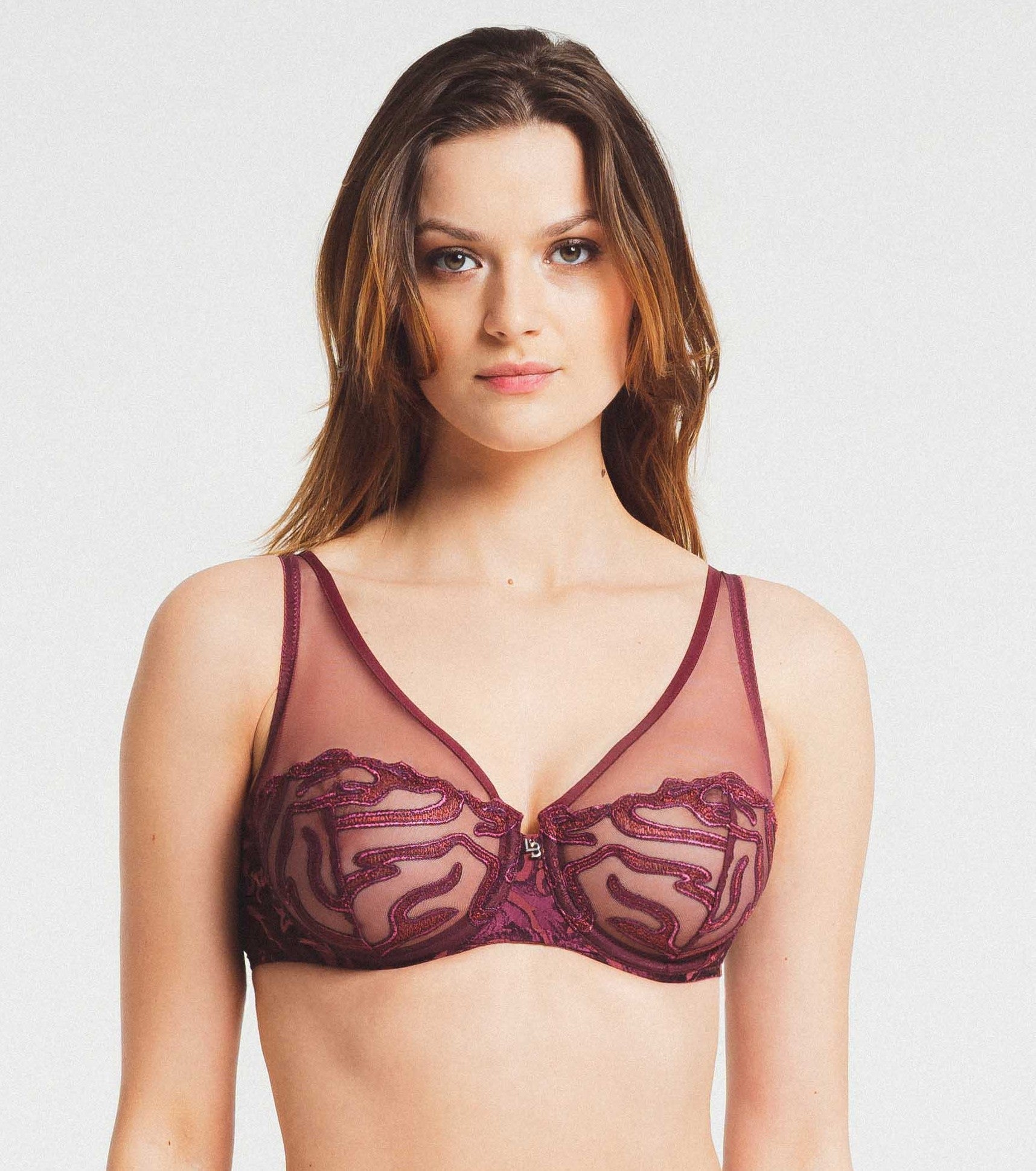 Louisa Bracq Vortex Unlined Embroidered Foulard Bra