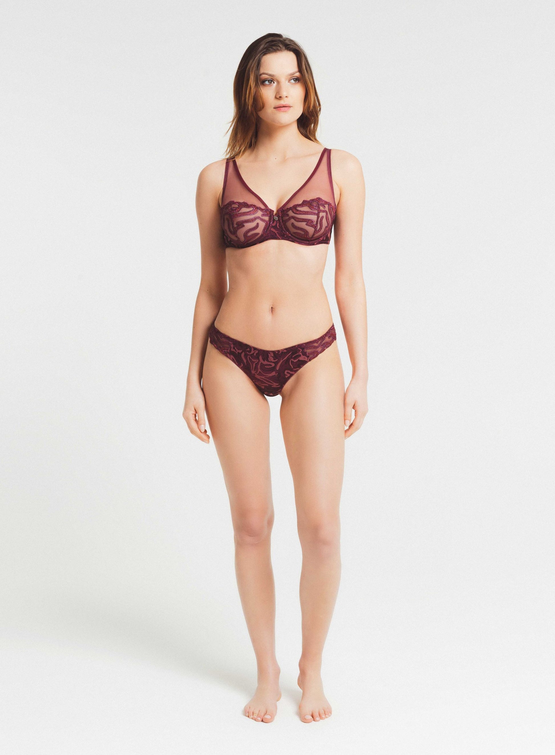 Louisa Bracq Vortex Unlined Embroidered Foulard Bra