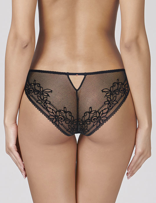 Floral Crochet Style Lace Brazilian Brief