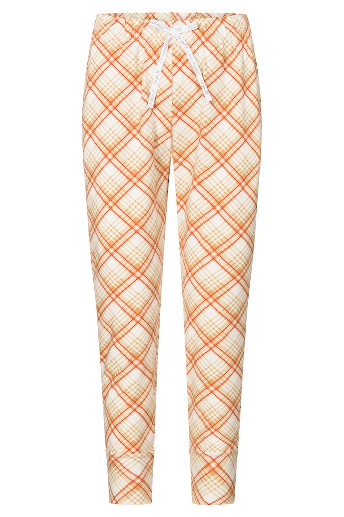 Full front of the Be Happy Cotton Check Capri Pants