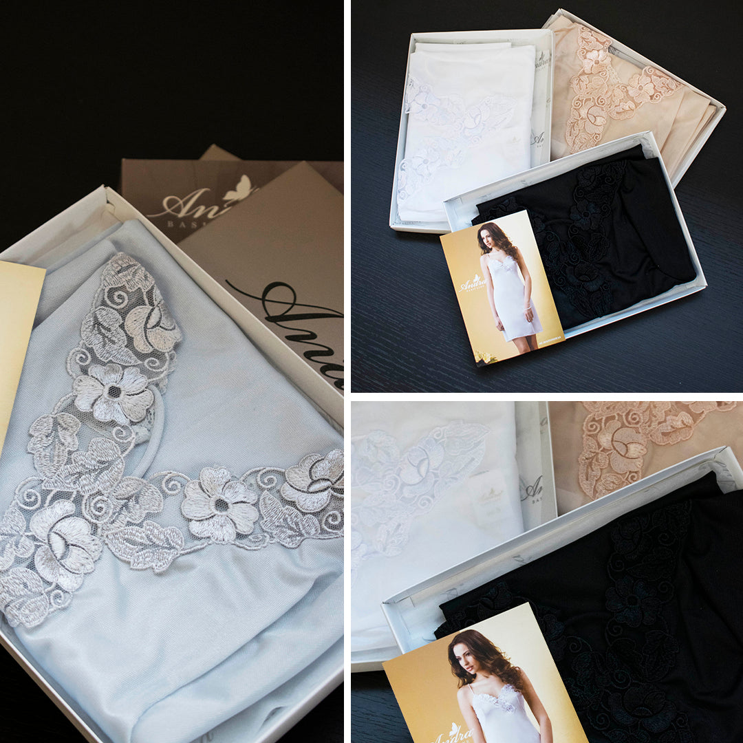 Classic sheen slip from the Basic line by Andra from Italy.