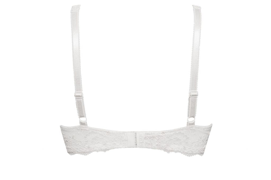 The Wonder Lace line of SIéLEI from Italy features an unpadded soft cup, lace bra.