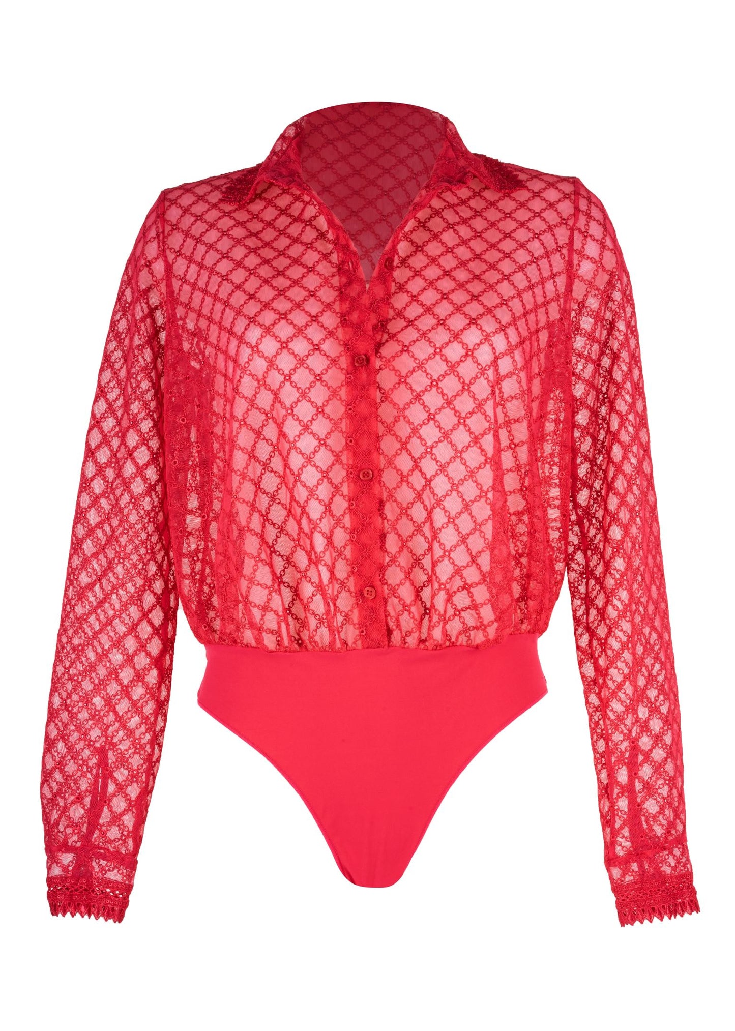 Ultraluxe embroidery shirt-bodysuit from the Paco line by Louisa Bracq from France at DiModa Lingerie Toronto.