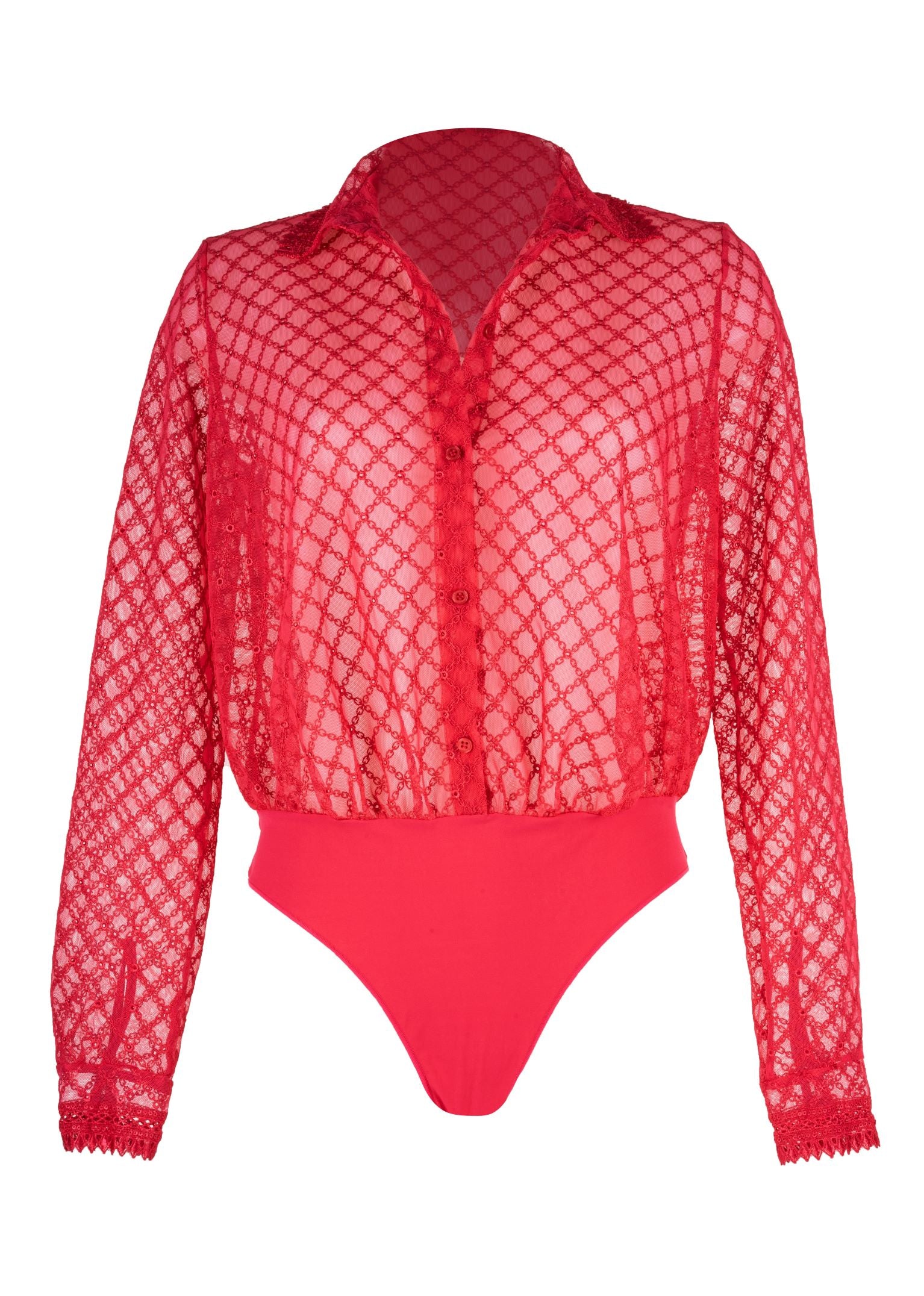 Ultraluxe embroidery shirt-bodysuit from the Paco line by Louisa Bracq from France at DiModa Lingerie Toronto.