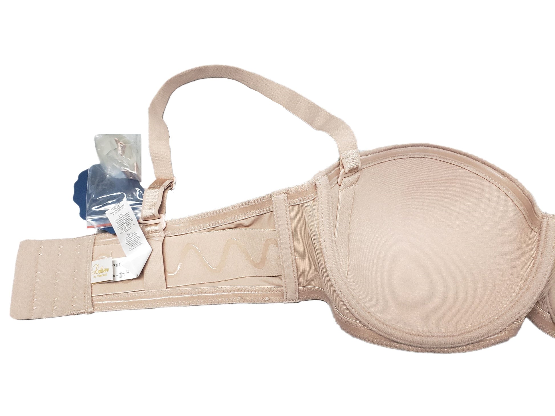 From the renowned Elegance Line by Leilieve of Italy, this full-support strapless bra is crafted from the finest microfibers and silky touch with smooth lines for an ultra comfortable fit.