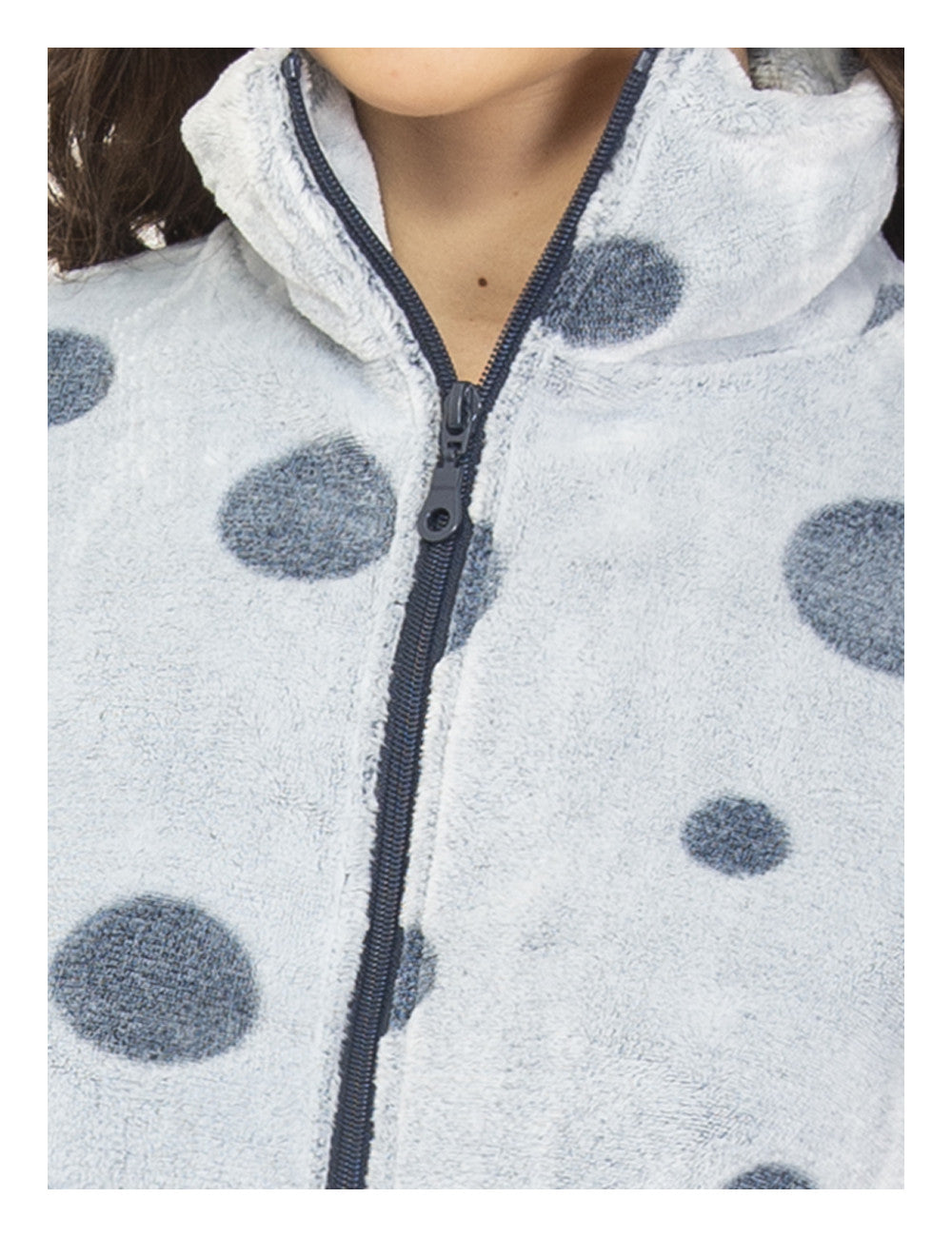 Zipper Long sleeve and long pants plush pajamas set with bubble designed fabric by SIeLEI from Italy