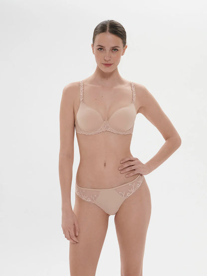 Andora Embroidered Thong front picture with matching bra(sold separately)