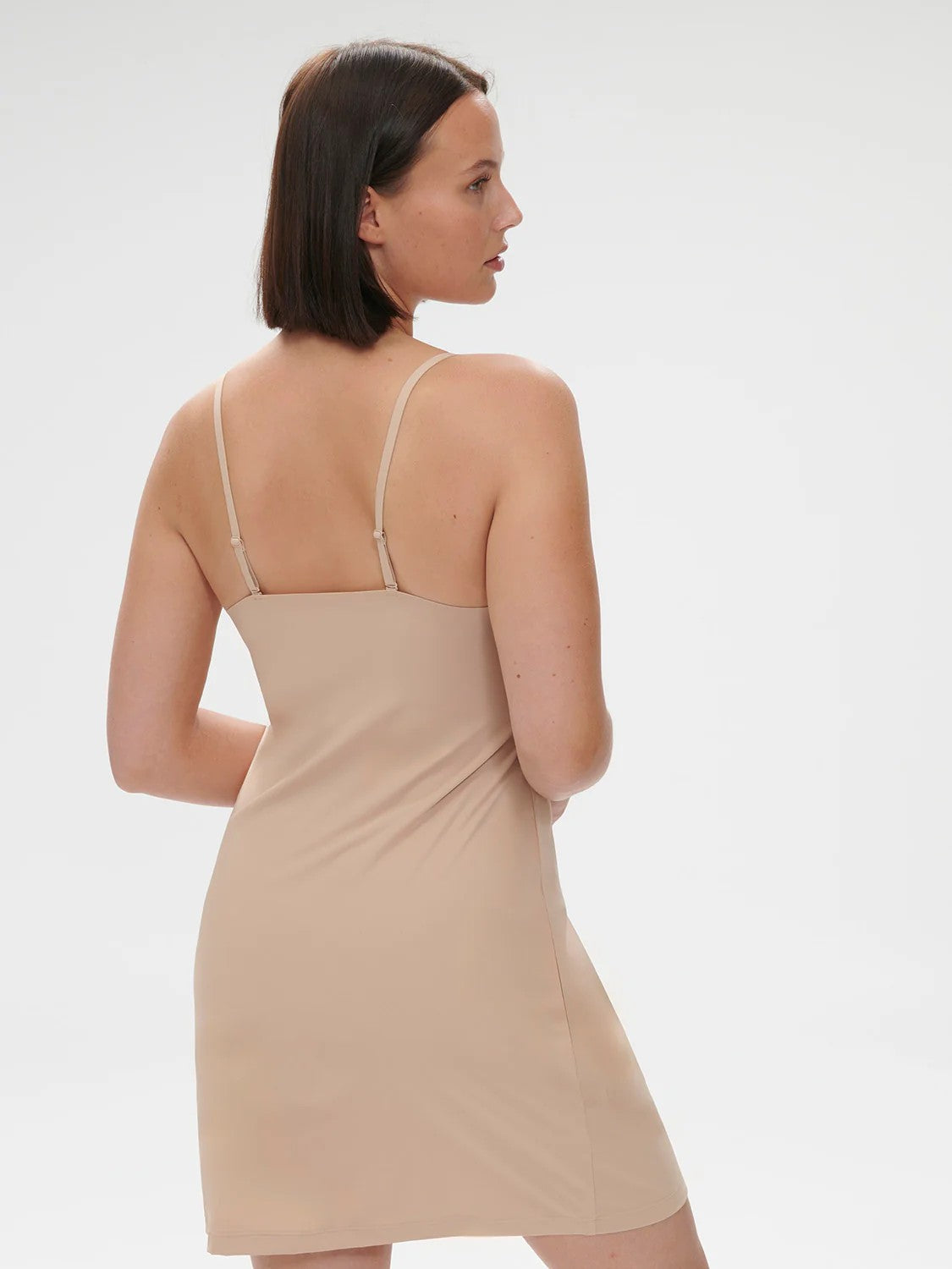 Essentiel Slip Dress back full figure picture with normal position of the straps