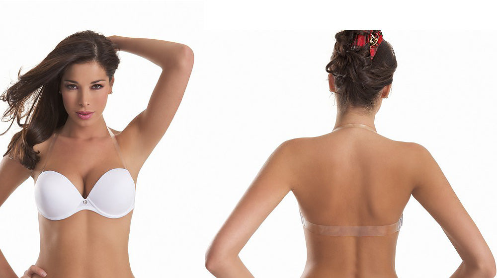 SIéLEI of Italy delivers a comfortable strapless bra crafted from lightweight microfiber fabric for versatile wear. The addition of the clear-back strap allows it to fit under any low back top or dress.