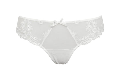 The Gentle Embroidery Tulle Thong from SIELEI Italy provides the perfect balance of comfort and style. 
