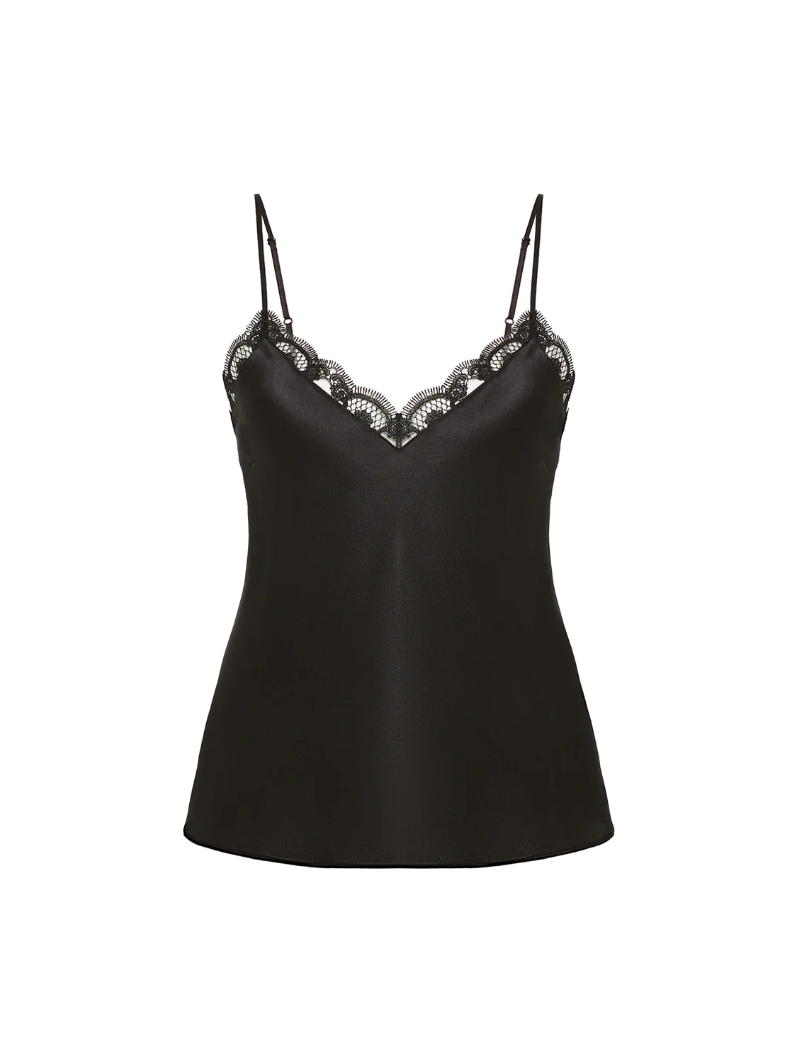 LOVE ME Lace Trim Silk Camisole