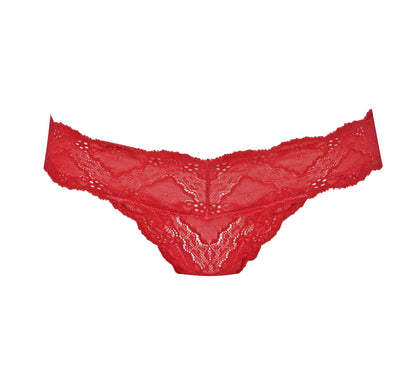 Experience Leilieve's I Love Colors Brazilian Panty, crafted from ultra-lightweight stretch lace. This vibrant and feminine piece of lingerie offers breathable comfort throughout your day.