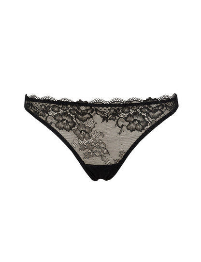 These SIéLEI All Lace Brazilian Panties from Italy feature a lightweight, stretchy floral patterned lace for a comfortable fit.
