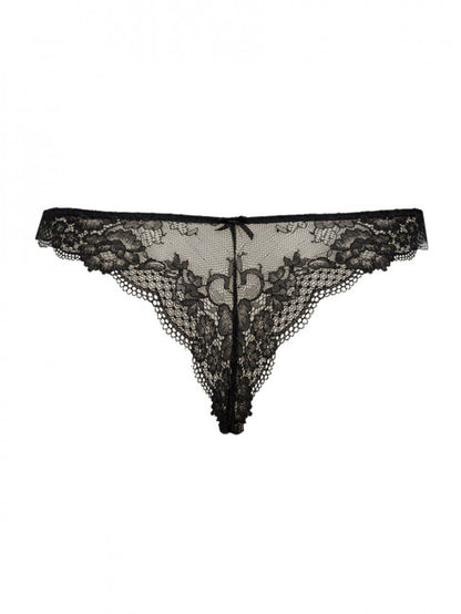 These SIéLEI All Lace Brazilian Panties from Italy feature a lightweight, stretchy floral patterned lace for a comfortable fit.
