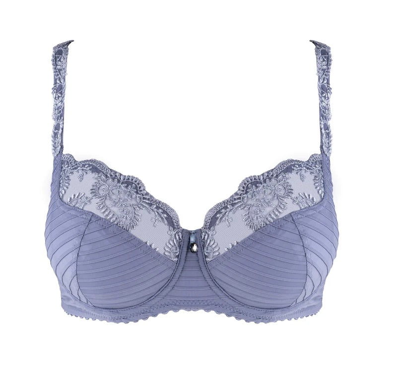 Pearlescent Embroidered Leaves 3/4 Cup Bra