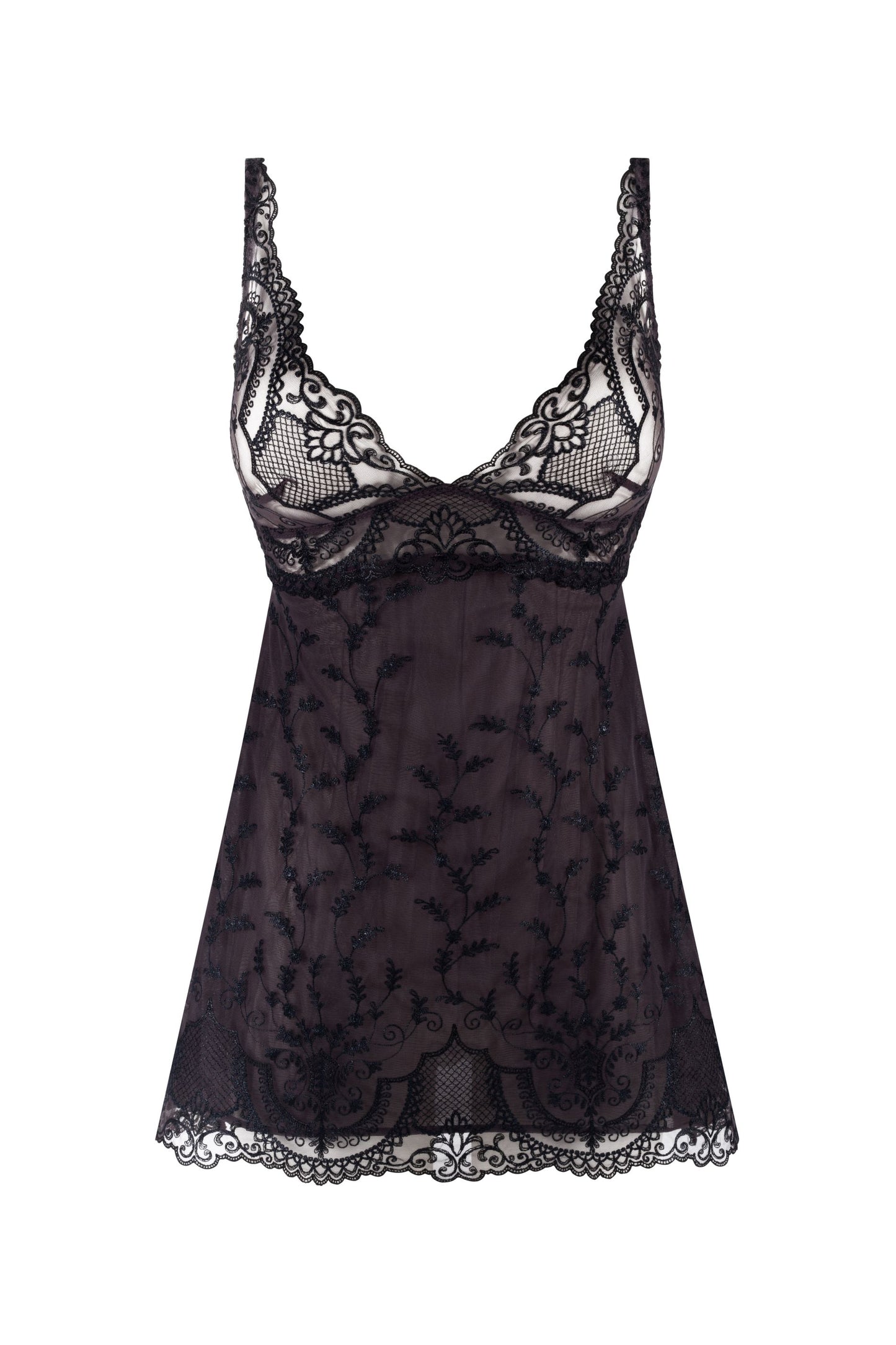 Louisa Bracq Luxuriously Embroidered Negligee