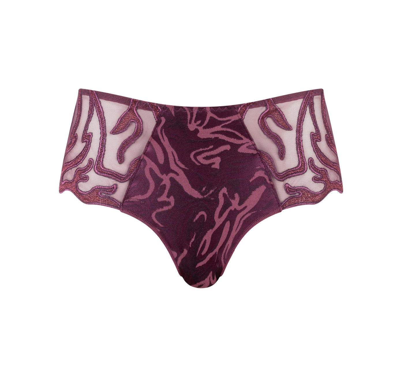 Front of the Louisa Bracq's Vortex Silk Embroidery Shorty.