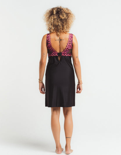 Back of the Virtual Sunset Embroidered Nightie by Louisa Bracq.