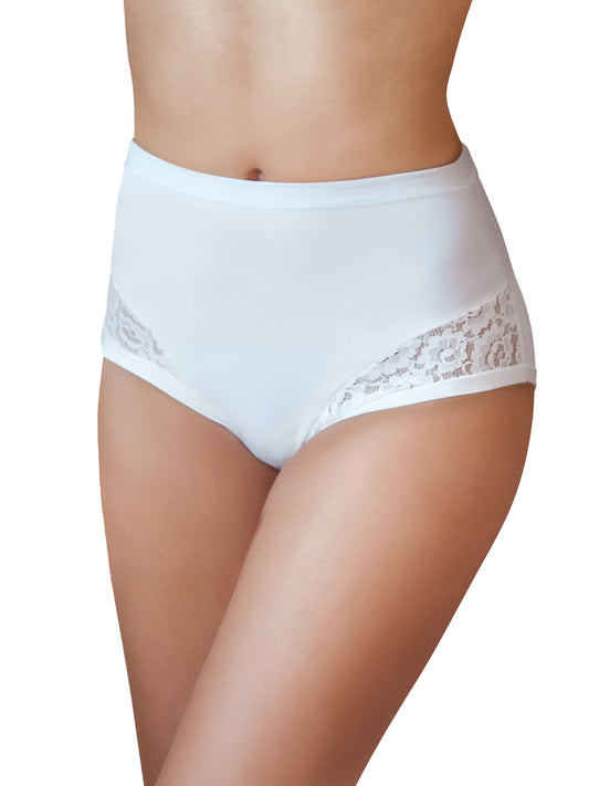 Superior Stretch Cotton Lace Full Brief