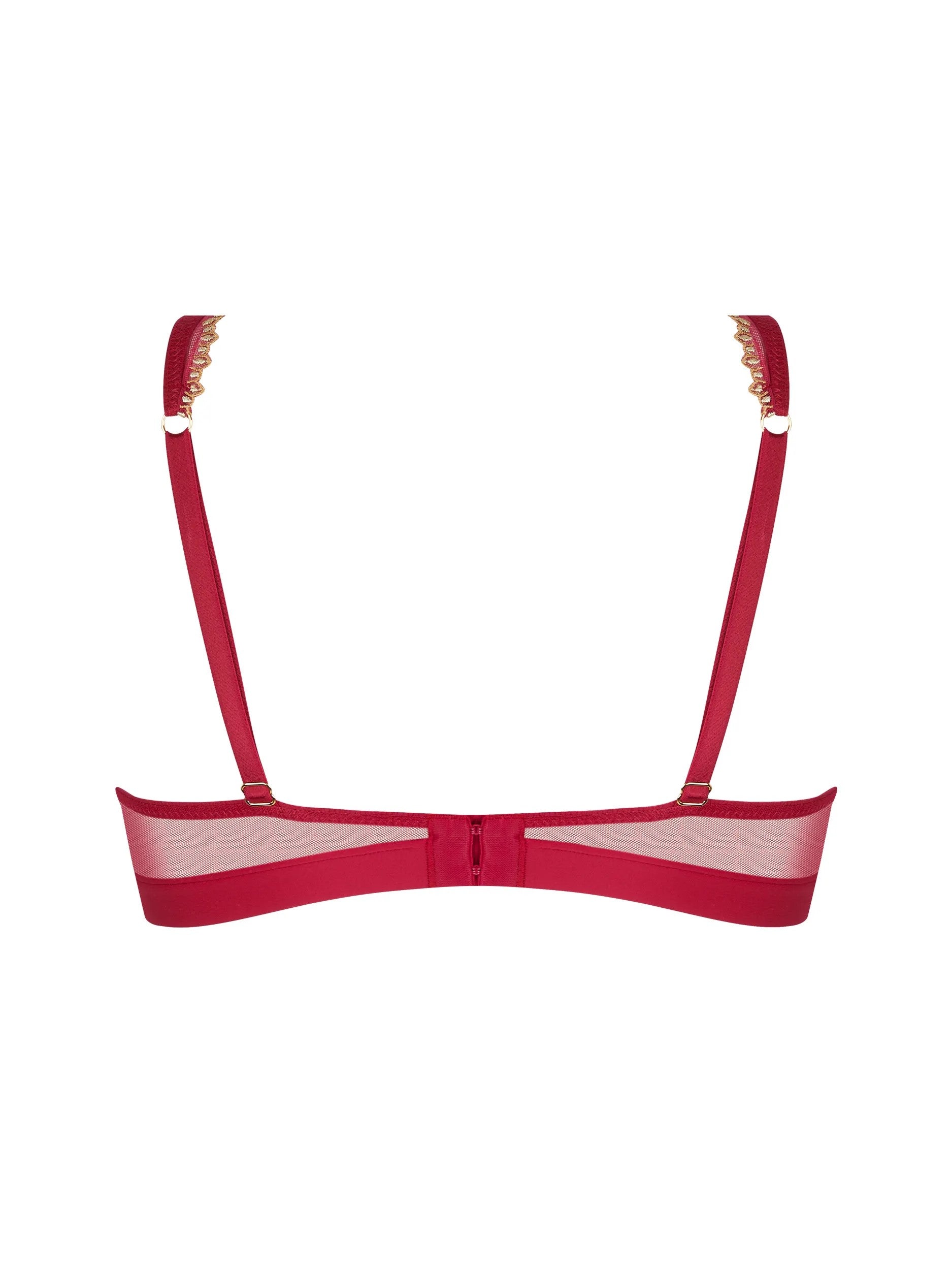 Eblouissante Icone Glam Triangle silk bra by Lise Chrmel.