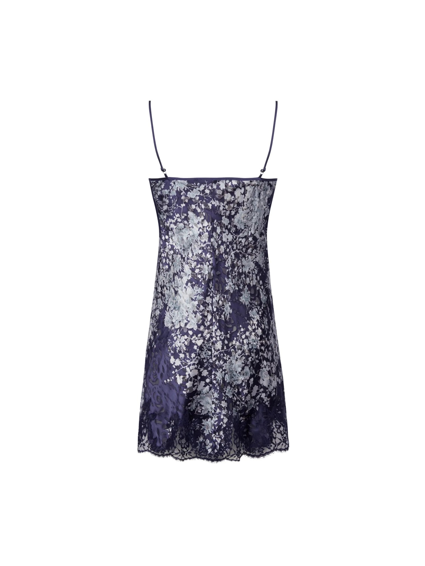 Picture without background of a luxurious chemise from Deesse En Glam line by Lise Charmel in marine colour. 