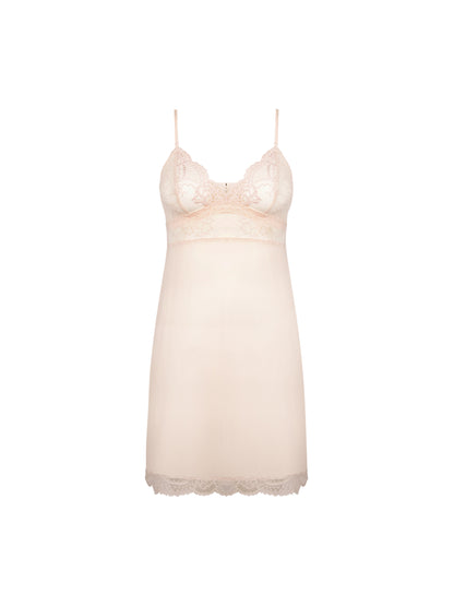 Front of the Sublime En Dentelle Silk Negligee 