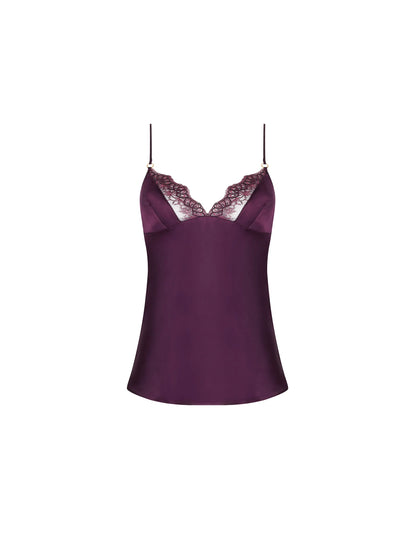 ÉLÉGANCE ARTIST Embroidery‑Cup Silk Camisole
