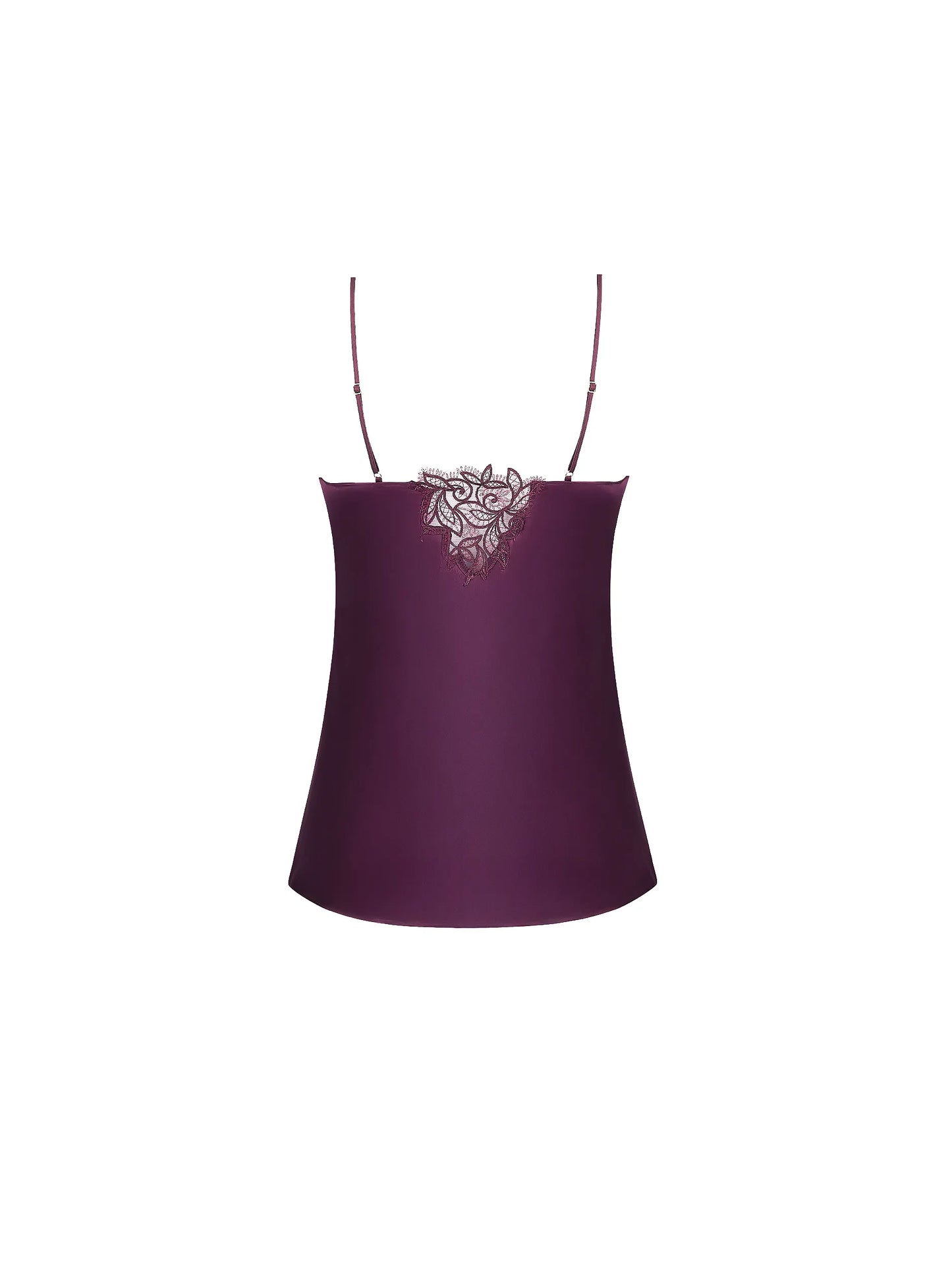 ÉLÉGANCE ARTIST Embroidery‑Cup Silk Camisole