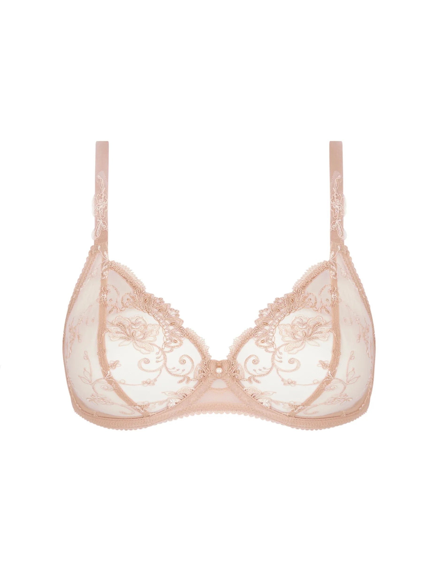 Picture without background of a front of a Deesse En Glam Triangle Cup Bra.