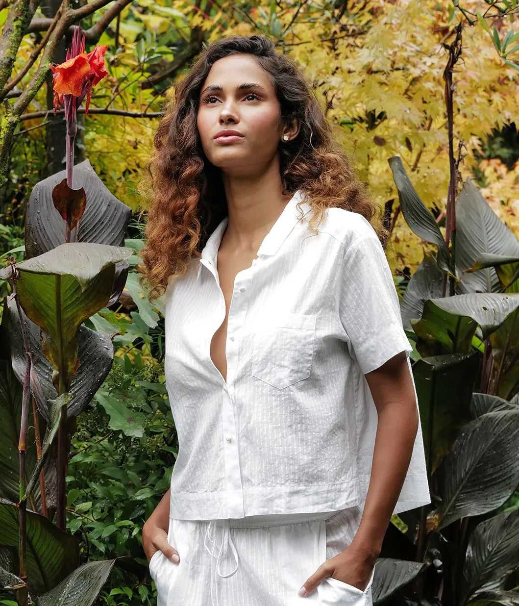 CHIC ET RELAX Short‑Sleeve Cotton Shirt