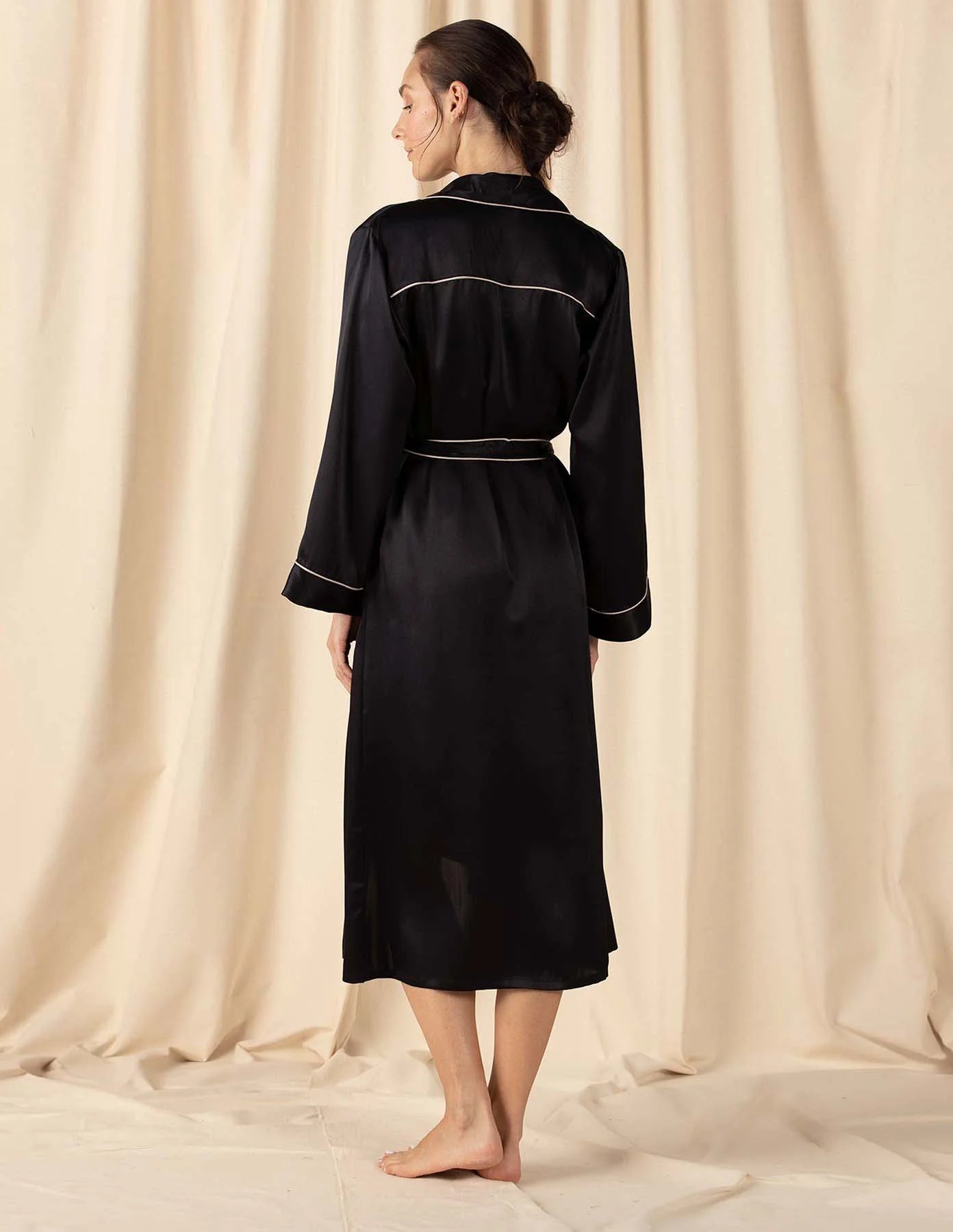 NK IMODE Mischa Classic Smoking Silk Robe