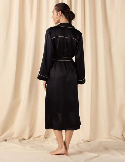 NK IMODE Mischa Classic Smoking Silk Robe