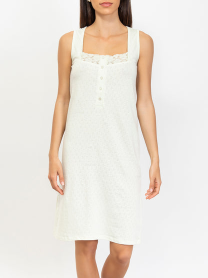 Pointelle Cotton Light Nightgown by SieLEI