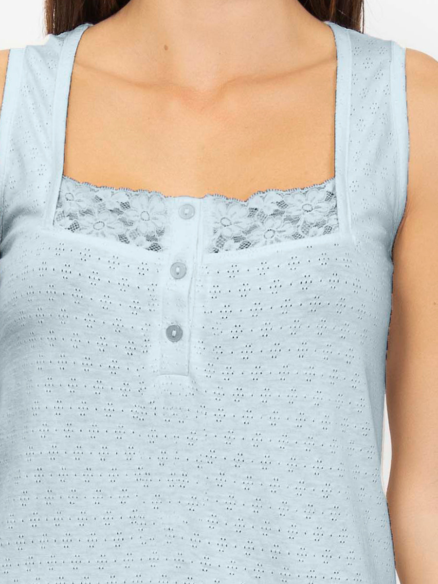 Pointelle Cotton Light Nightgown by SieLEI