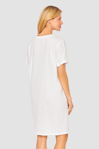 Model is wearing Be Happy Jersey Cotton Night Dress back picture