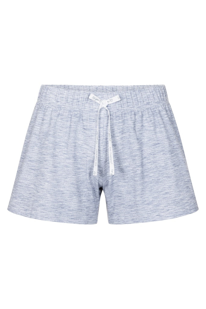 Be Happy Blue Melange Look Cotton Short front picture