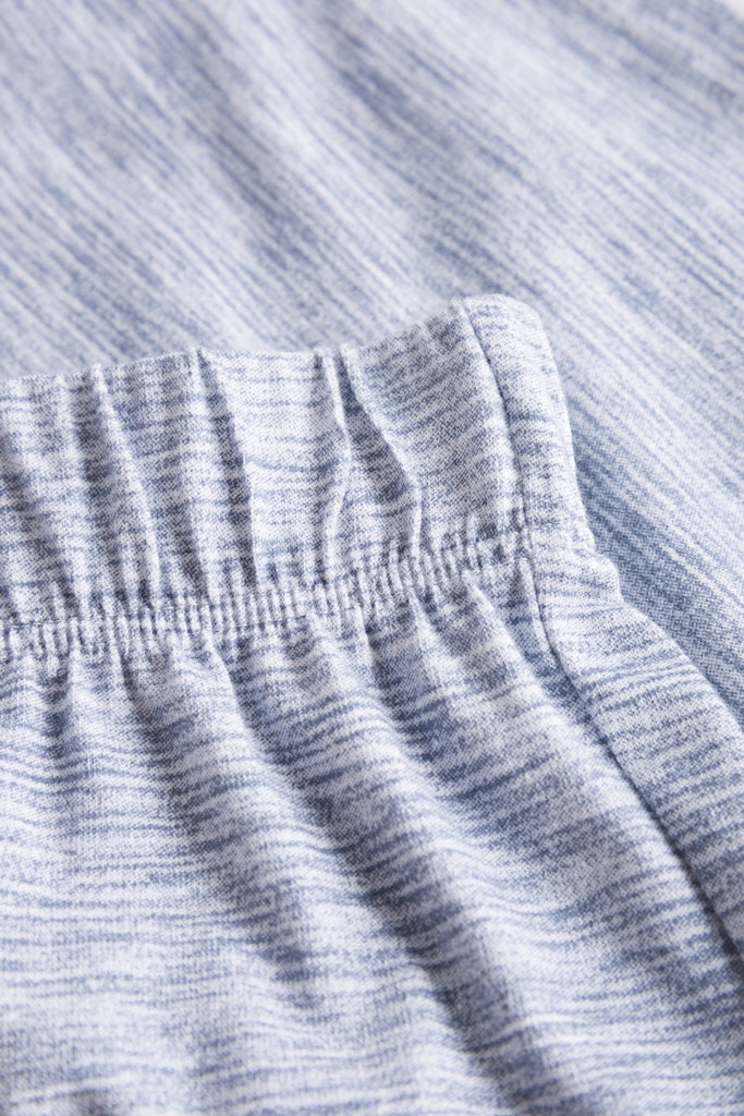 Be Happy Blue Melange Look Cotton Short front picture waist band