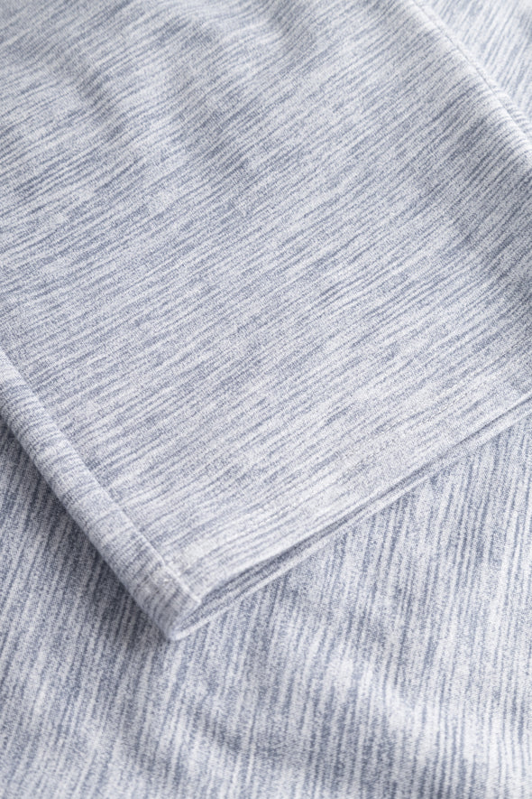 Be Happy Blue Melange Look Cotton Pants front look bottom detail 