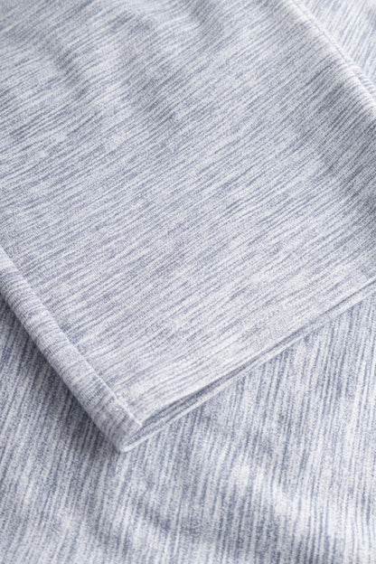 Be Happy Blue Melange Look Cotton Pants front look bottom detail 