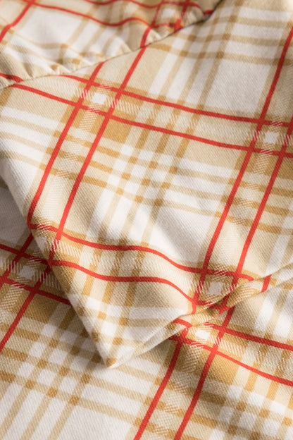 Calf of the Be Happy Cotton Check Capri Pants