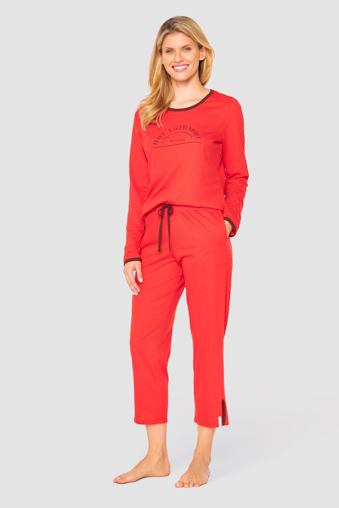 Front of the Be Happy Cotton Jersey Capri Pants