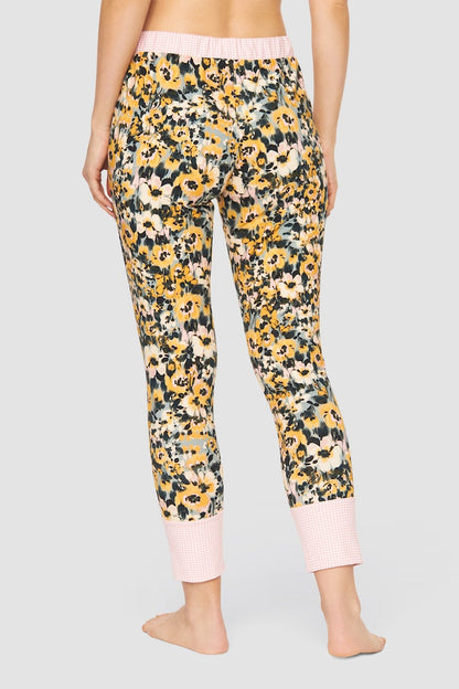Back of Be Happy Cotton Floral Capri Pants