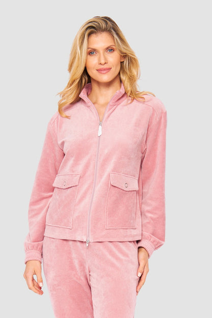 Front of the Be Happy Cotton Niki Jacket by Rosch, pants sold separately