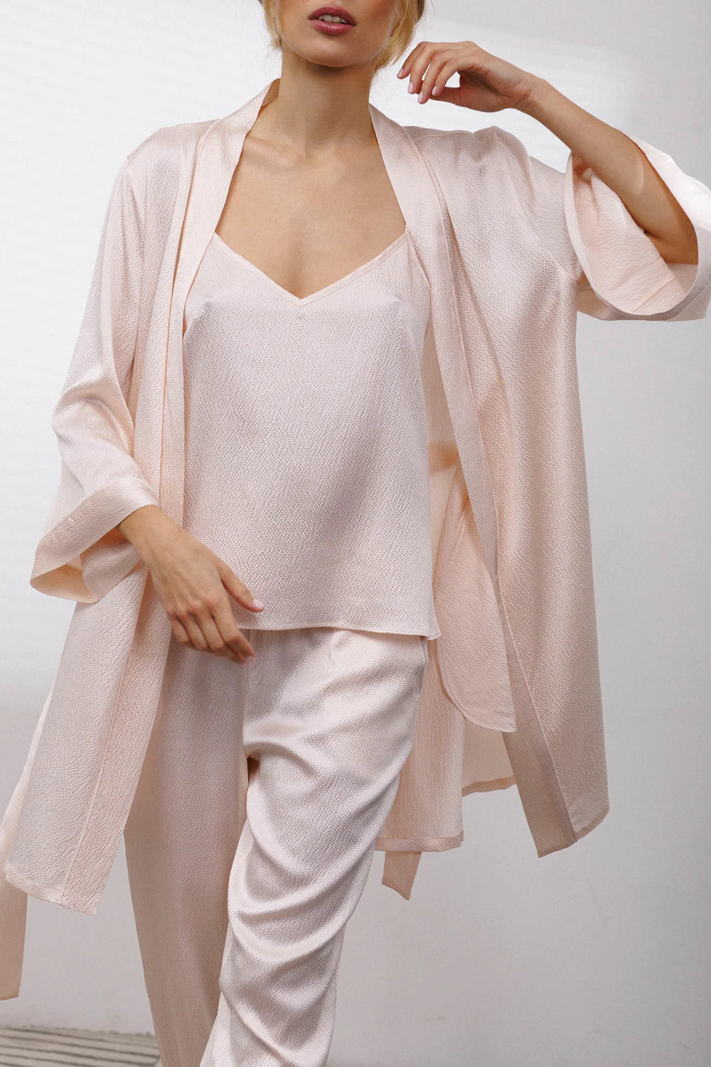 Bubble Silk Camisole and Pants Set