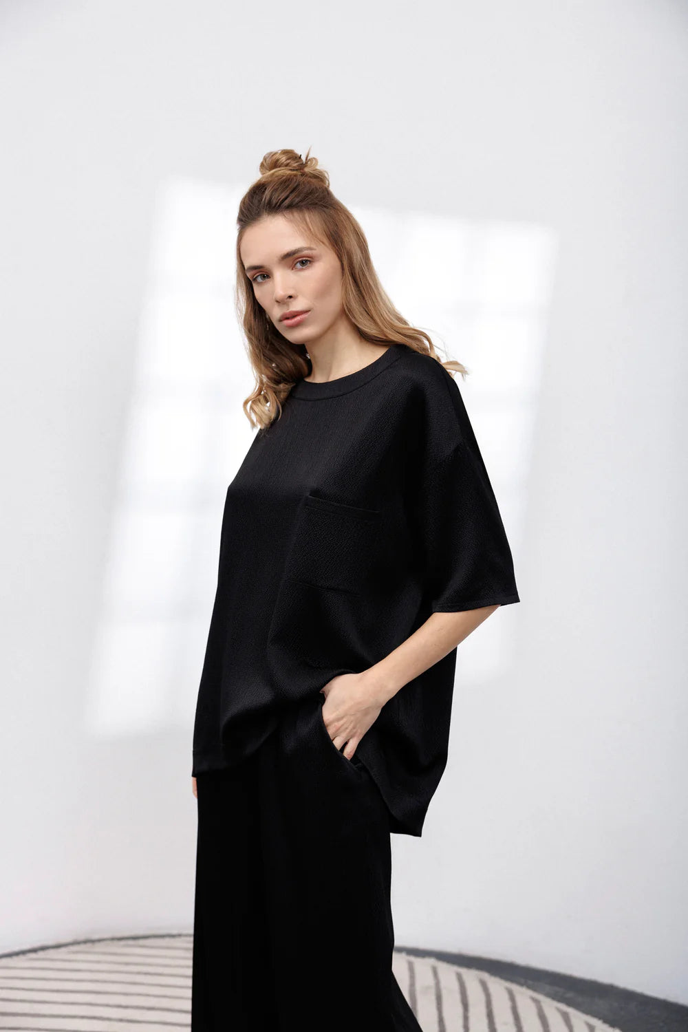 Bubble Silk Relaxed Pants