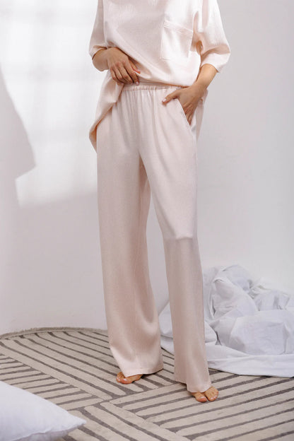 Bubble Silk Relaxed Pants